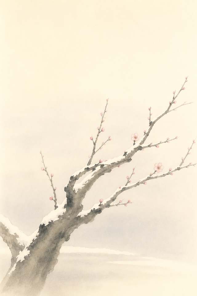 冬至梅雪濃空炷