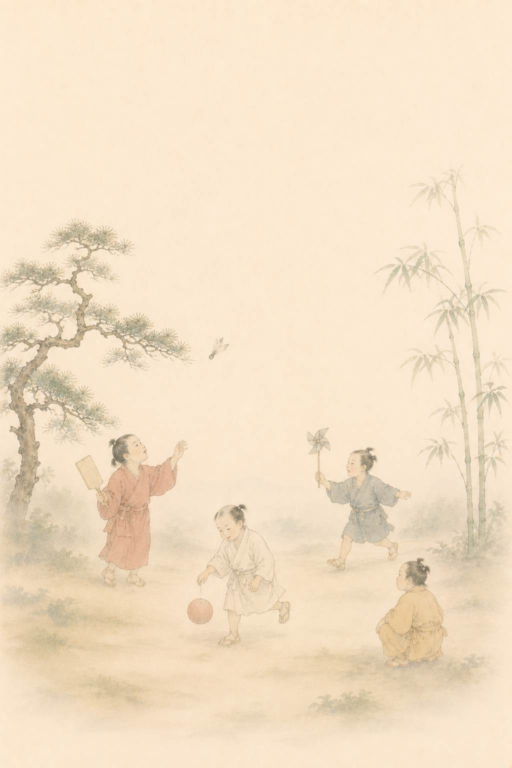 子宝三番叟 初春の庭の子どもたち