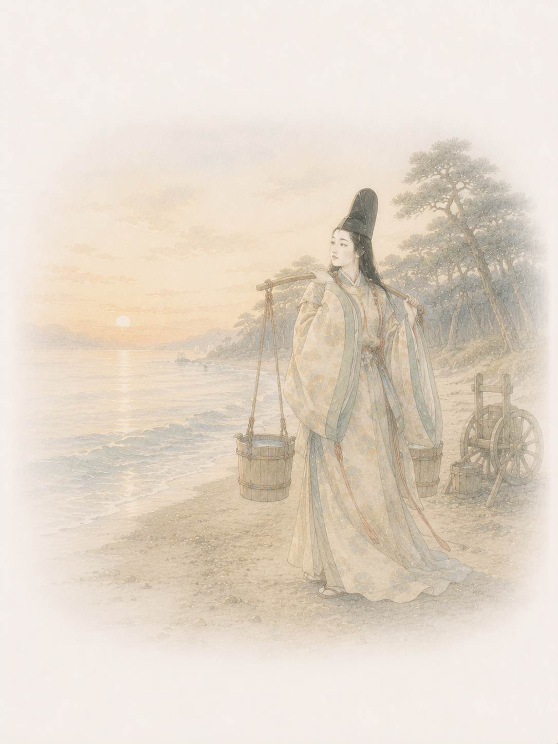 汐汲 須磨の浦