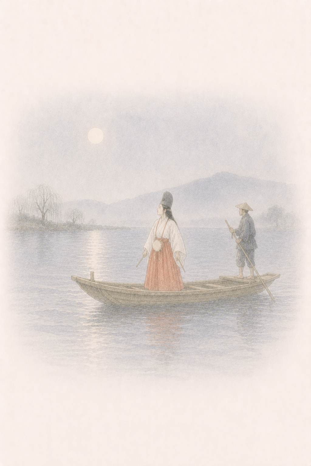 浅妻船 湖上の月