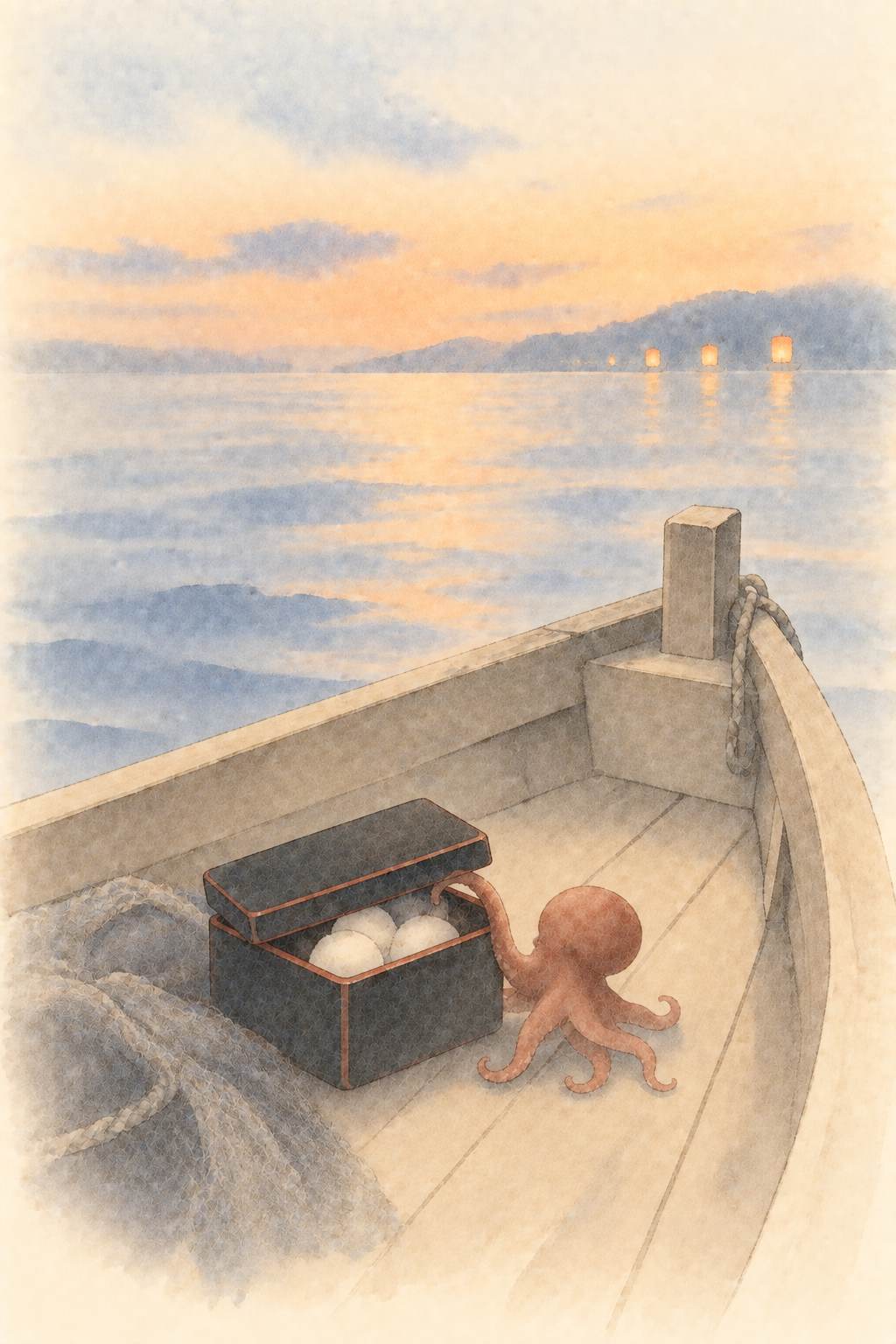 網打 重箱と蛸