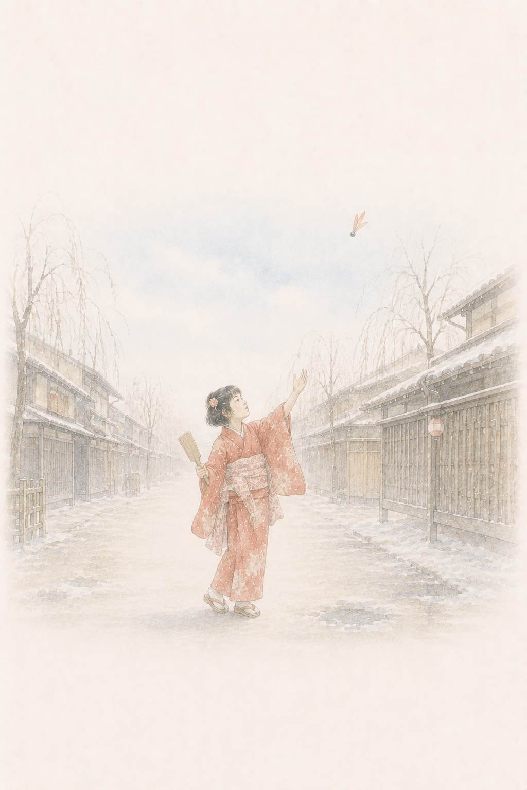 羽根の禿 元日の羽根つき
