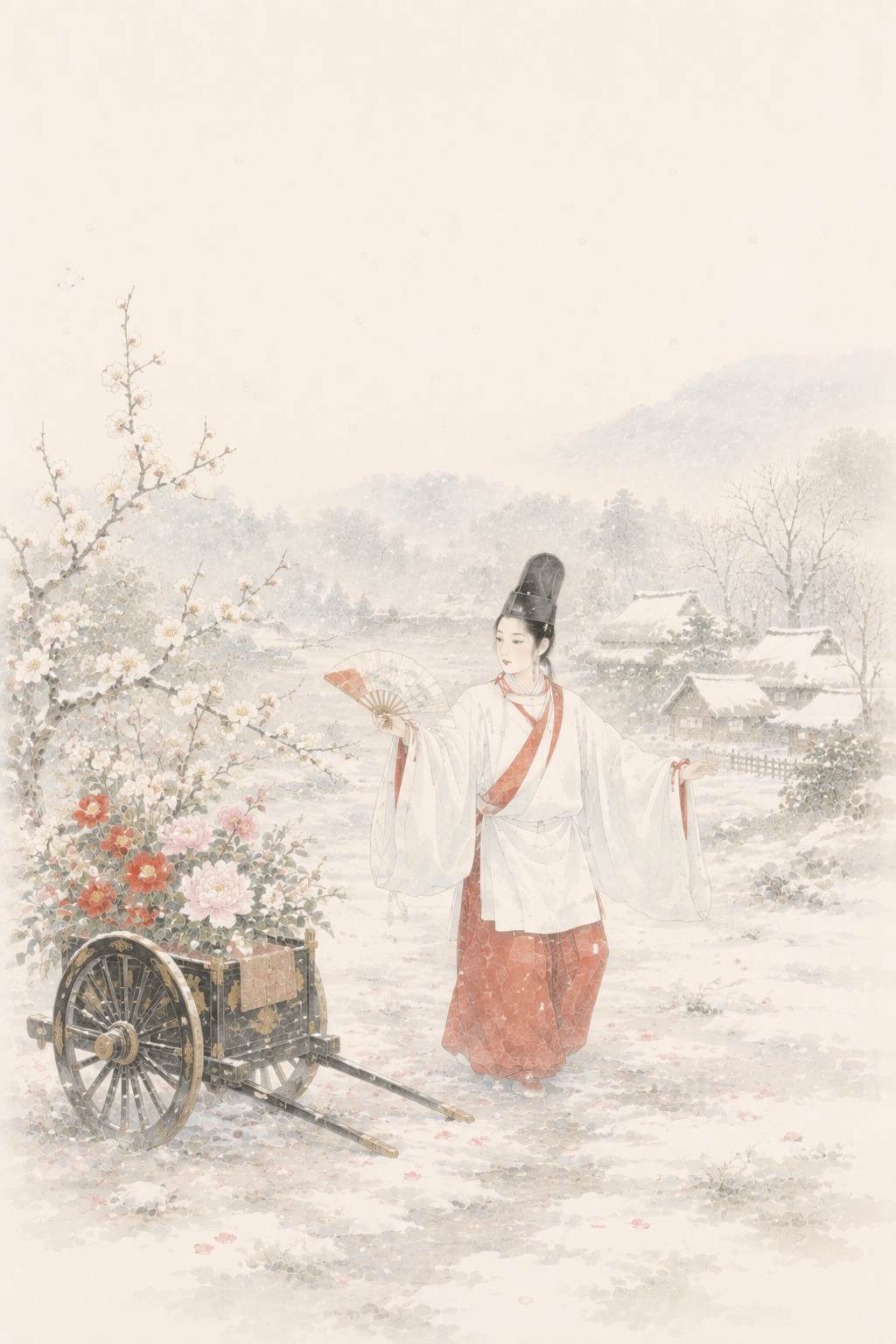 花車 初雪の男舞