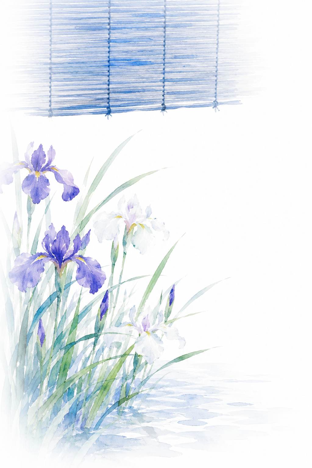 菖蒲浴衣 背景_青簾
