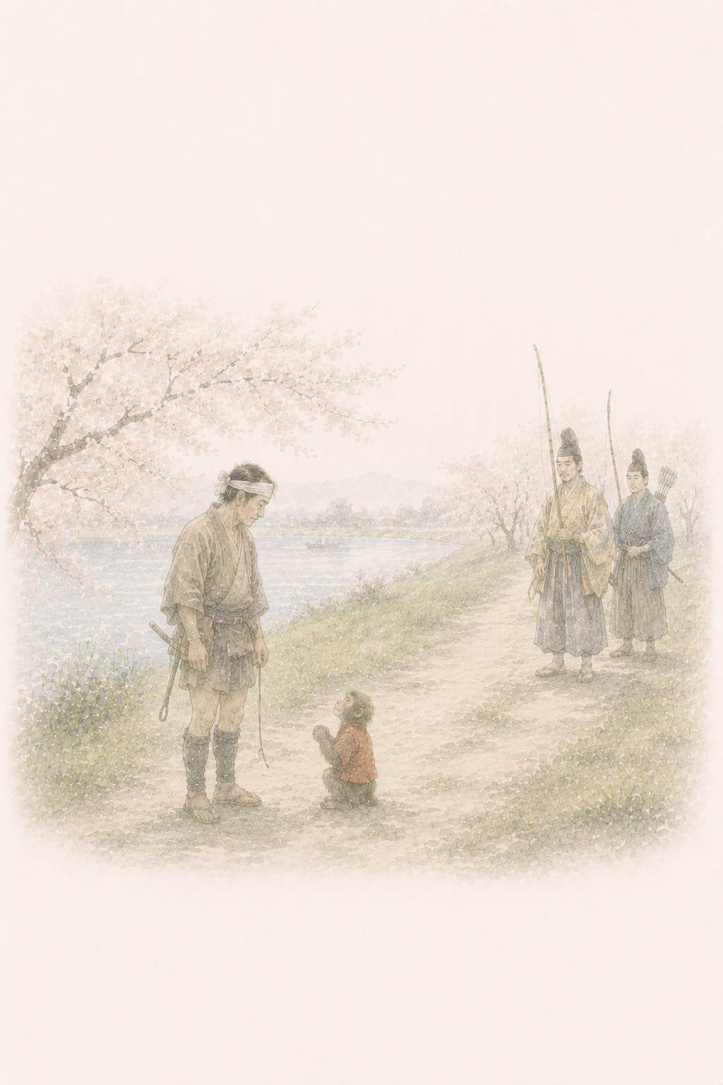 靭猿 春の土手